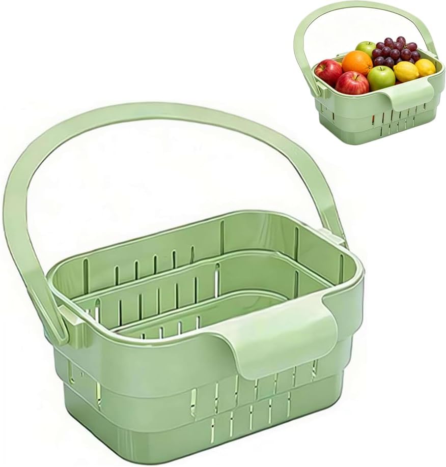 Kitchen Strainer and Vegetable Drain Basket—Foldable for Easy Storage