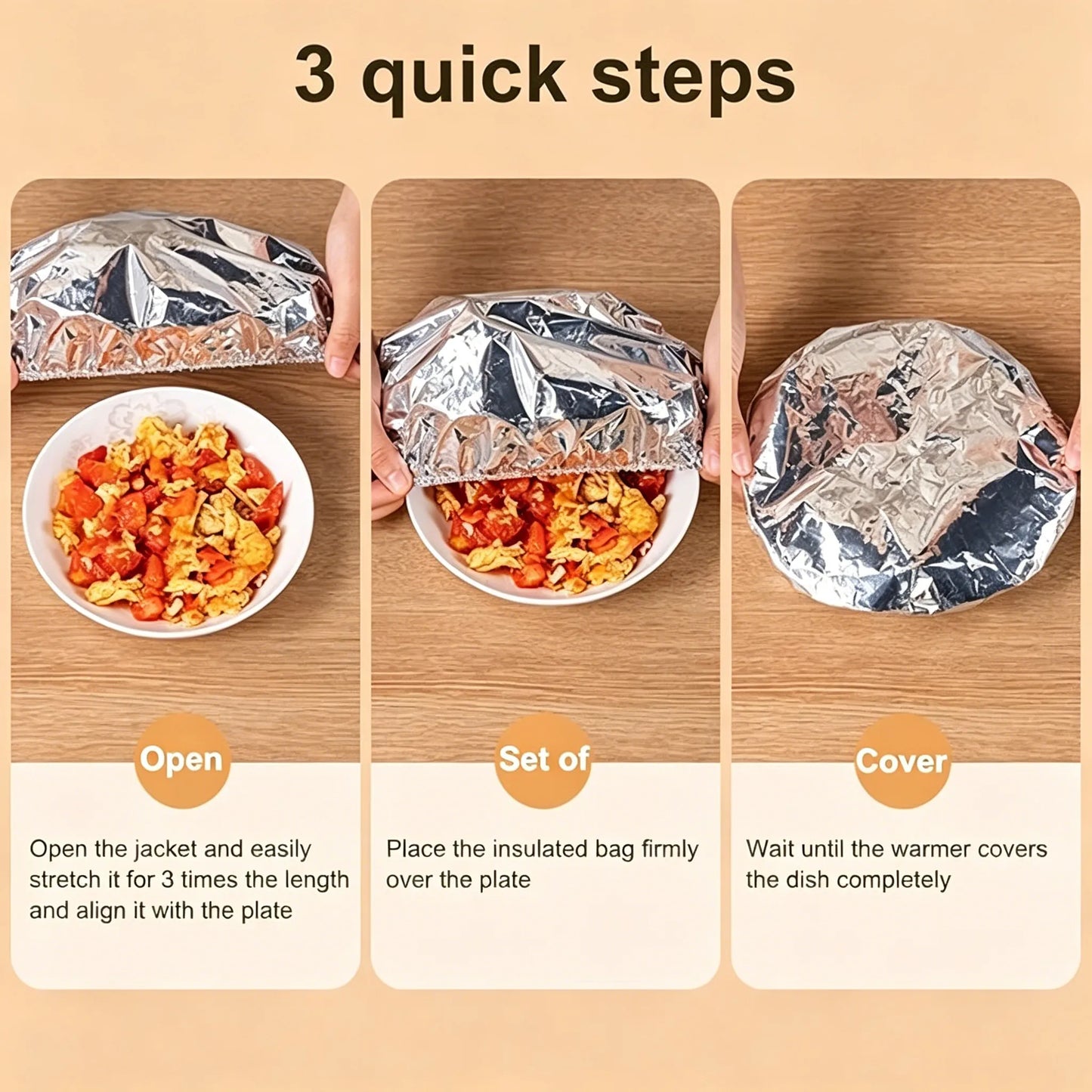 🍽️Reusable Thermal Aluminum Foil Food Cover | Insulated Dish Fresh-Keeping Tent