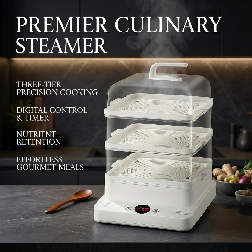 Three-layer multifunctional electric steamer