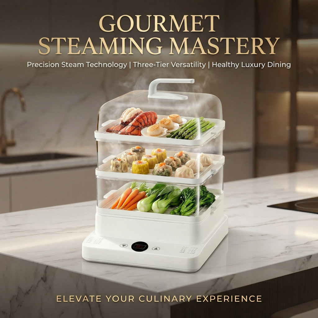 Three-layer multifunctional electric steamer