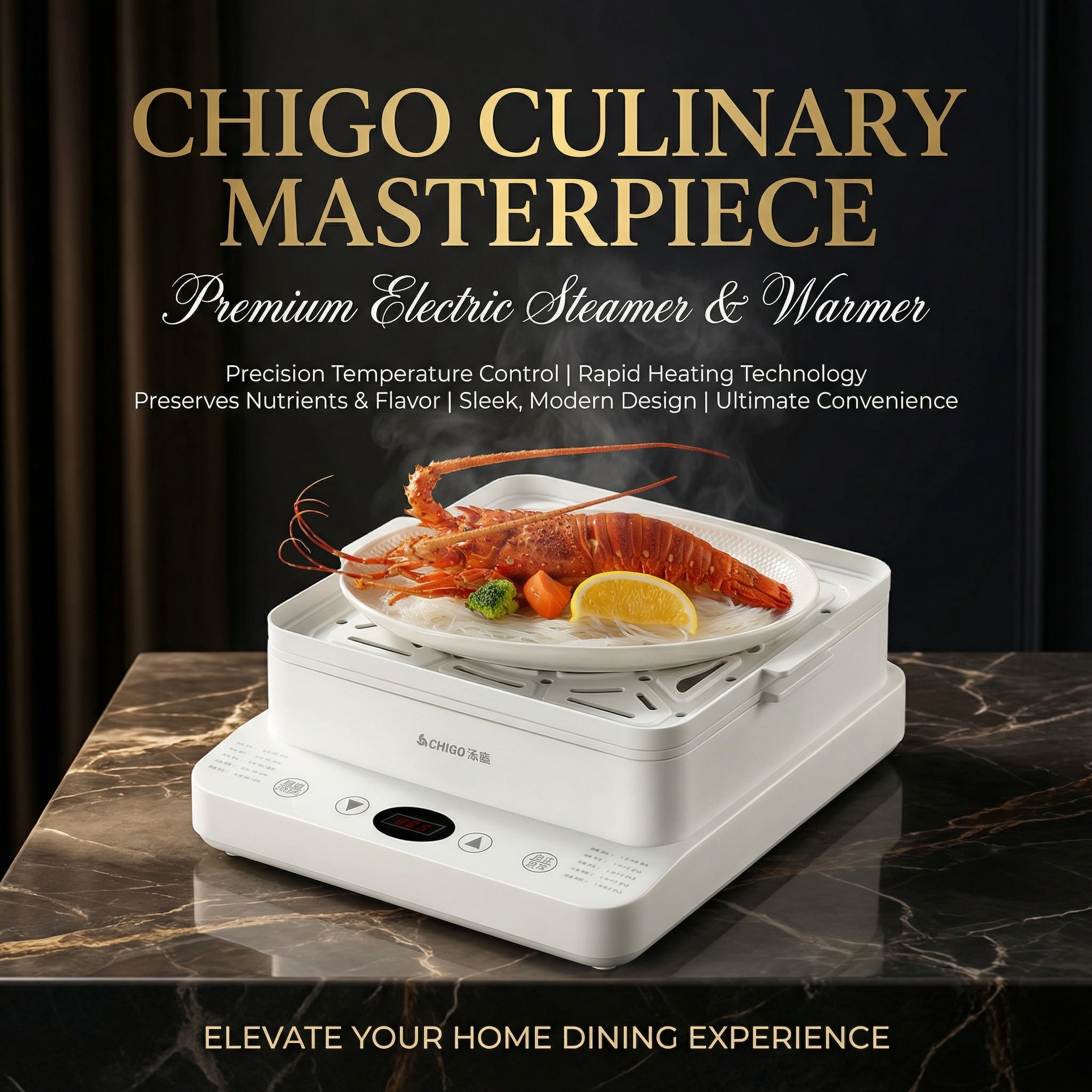 Three-layer multifunctional electric steamer