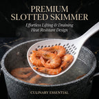 Heat-resistant multifunctional straining spoon