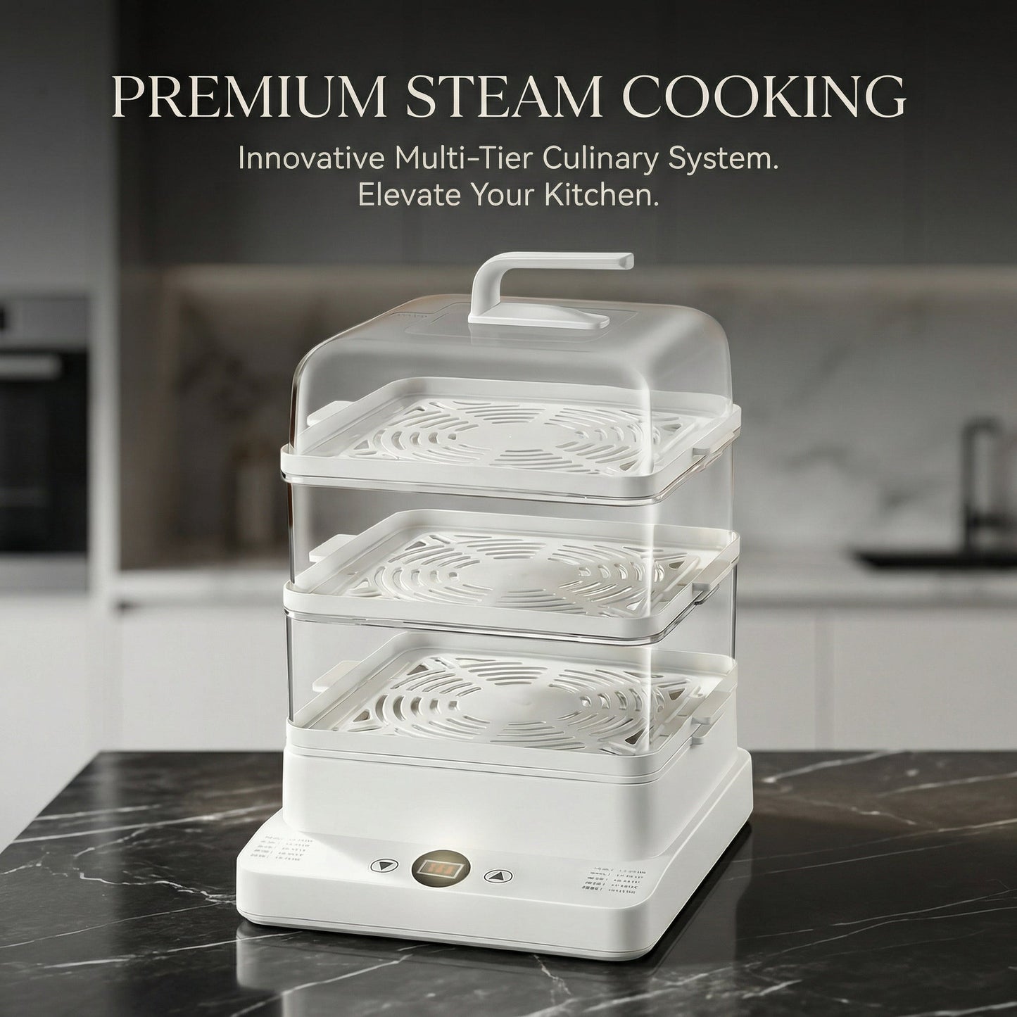 Three-layer multifunctional electric steamer