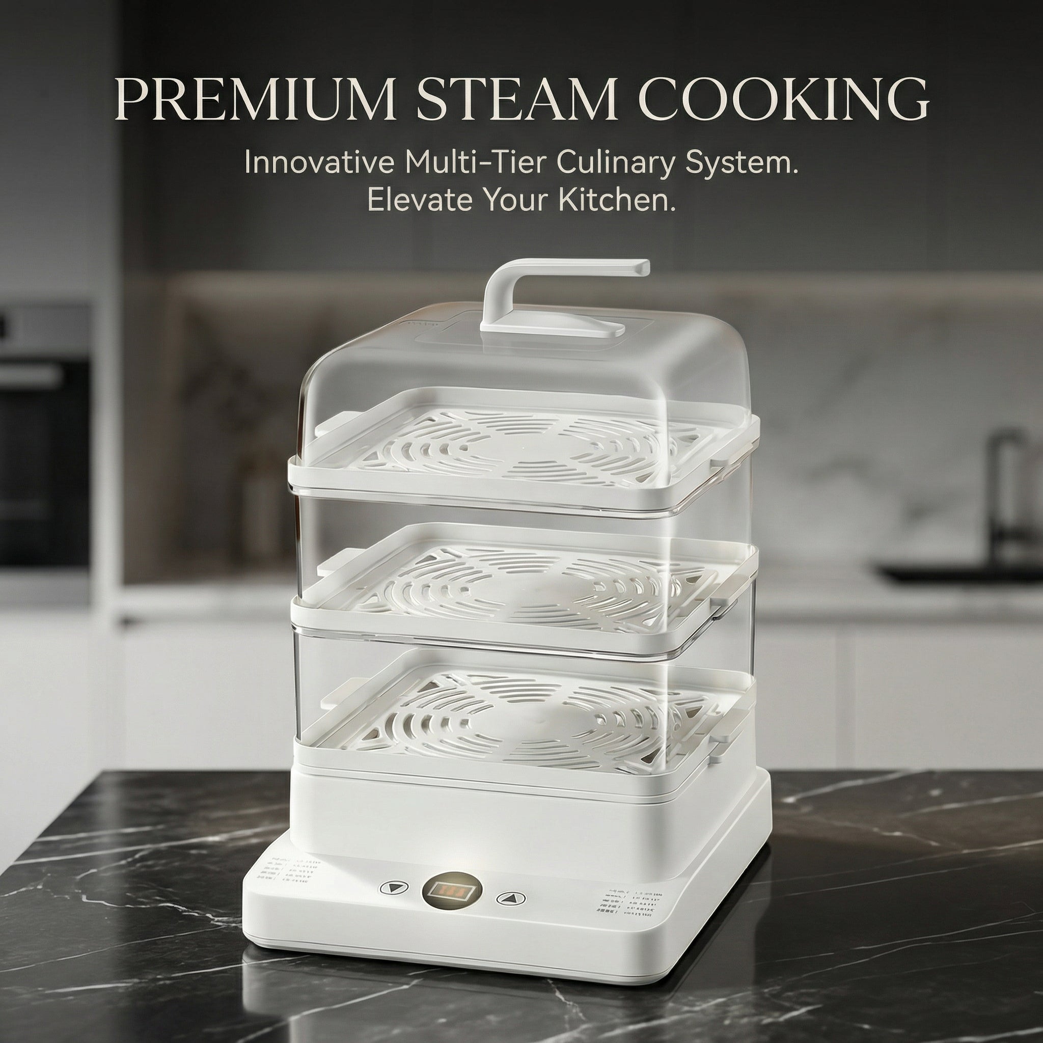 Three-layer multifunctional electric steamer