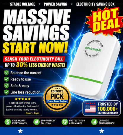 Vnproo™2026 Smart Power-Saving Box: Saves on Electricity Bills, Stabilizes Current and Voltage, and Protects Appliances