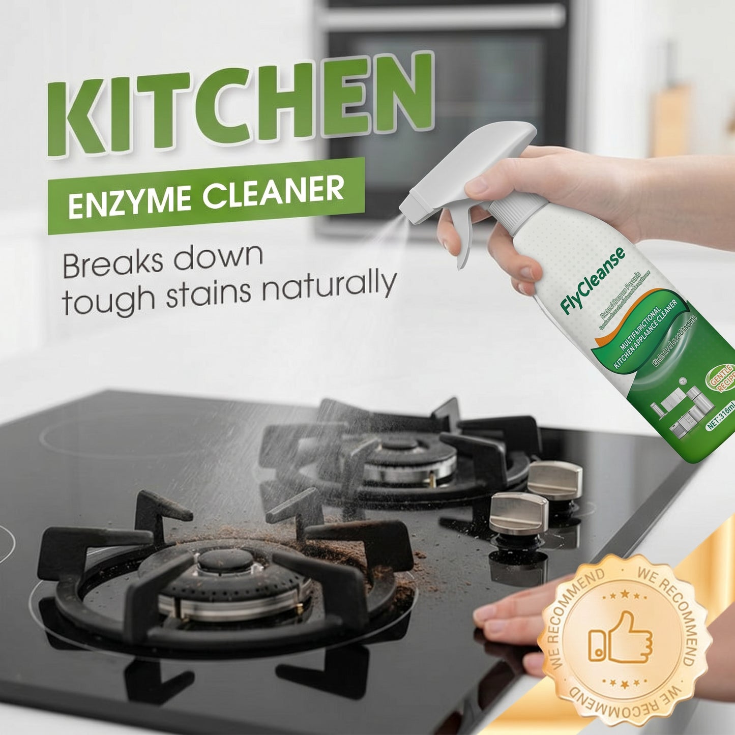 🍋 Nekiss™ Kitchen Enzyme Cleaner – Powerful Degreasing, Long-Lasting Freshness Gentle on the hands