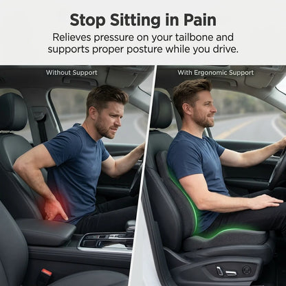 🪑 56% OFF NOW! ✨ Ergonomic Memory Foam Seat Cushion with Back Support – Comfortable and Supportive for Home, Office, and Car 💺🛡️