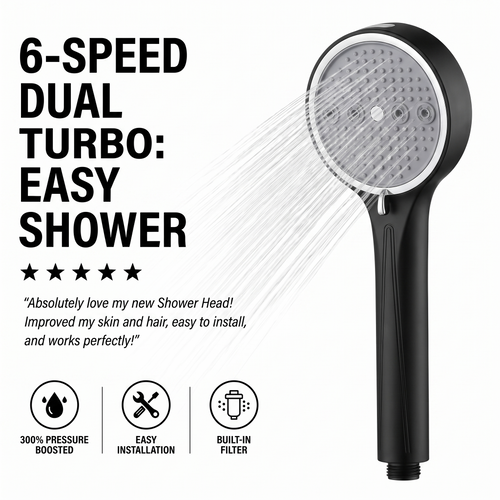 [Limited-Time 50% Off] Showerhead with filter: Enhances water pressure and purifies water quality