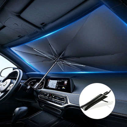 ☀️Car Sunshade – Effective Heat Insulation, UV Block & Easy Foldable Auto Windshield Protector