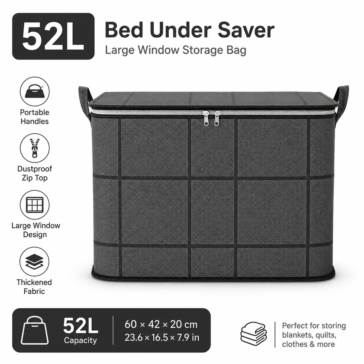 Giant storage bag – instantly enjoy a clean and organized home.