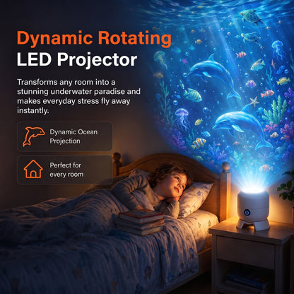 Vnproo™ 5D Holographic Rotating Night Light Projector for Kids