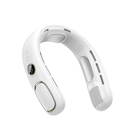 Semiconductor Cooling Neck Air Conditioner with LED Display | Long Battery Life Wearable Fan