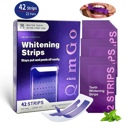 Ememax™ Purple Teeth Whitening Strips — 7 Whitening Treatments — Safe for Enamel — Sensitivity-Free Teeth Whitening — Peroxide-Free
