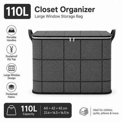 Giant storage bag – instantly enjoy a clean and organized home.
