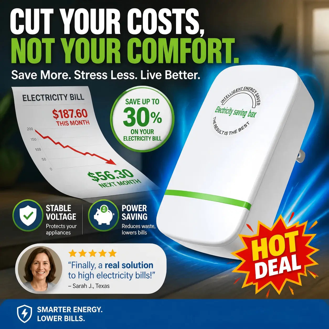 Vnproo™2026 Smart Power-Saving Box: Saves on Electricity Bills, Stabilizes Current and Voltage, and Protects Appliances