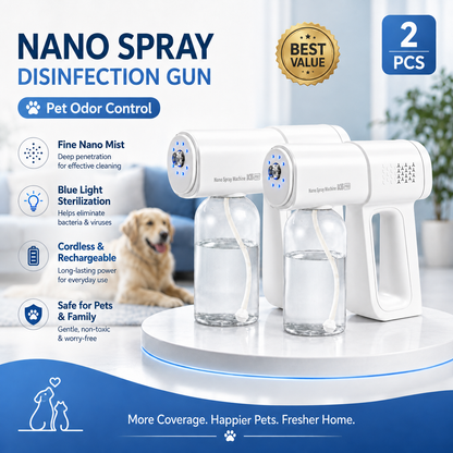 🥳 2026 HOT OFFER – 50% OFF! 🚗🏠 Cordless Nano Spray Gun – Adjustable Mist, 380 ml Tank & Versatile Use – Perfect for Disinfection, Dust Cleaning and Car Care 🔫