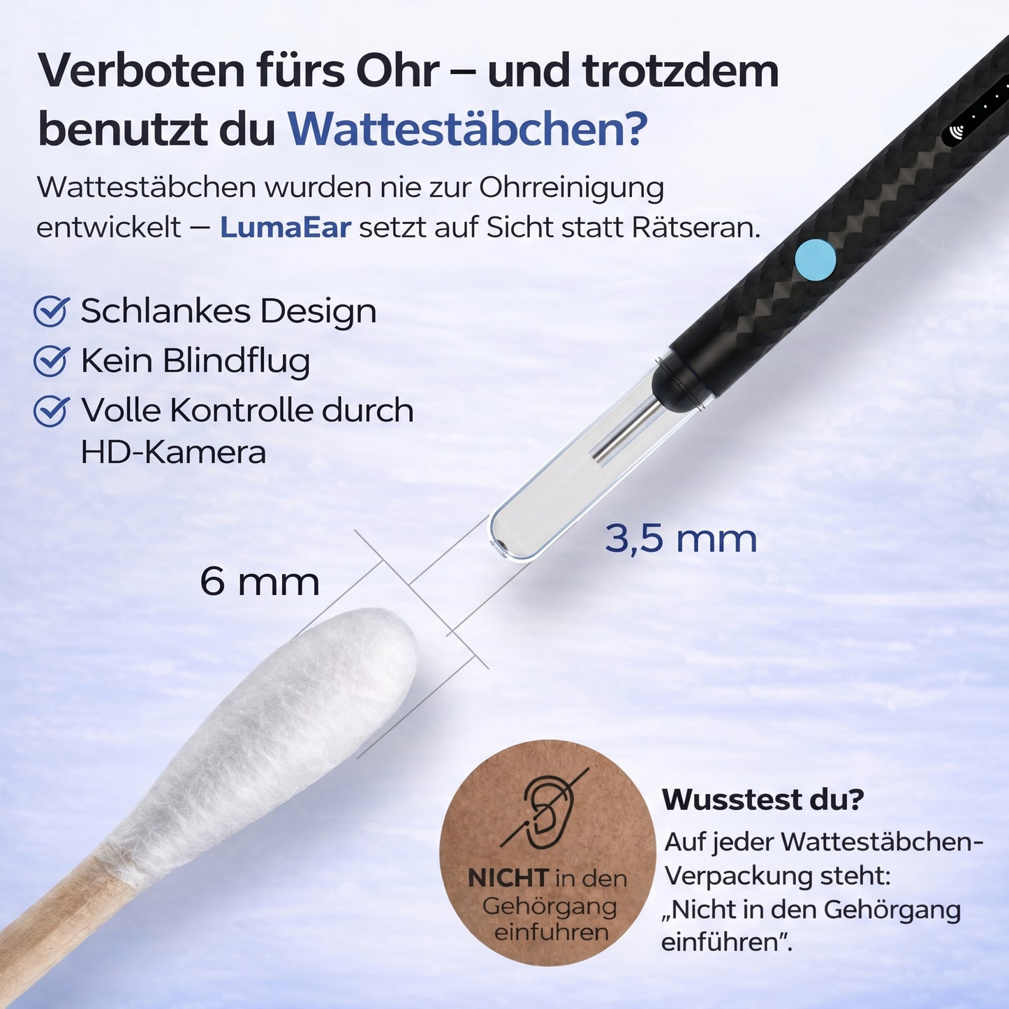High-tech Visual Ear Scoop, Smart Temperature Control System, 9-Piece Cleaning Set with Free Gift