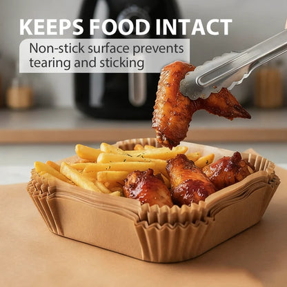 🍟 Air Fryer Paper Liners – Clean Cooking Made Easy ✨
