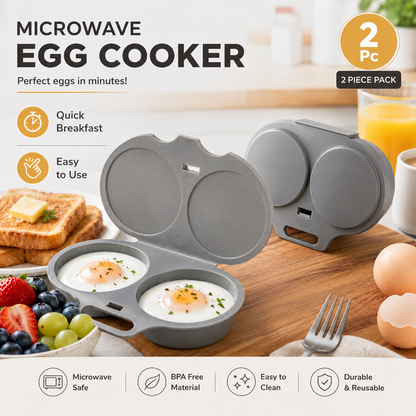 Khdnah® 🥚 50% OFF NOW! ⏱️ Microwave Egg Cooker – Perfect poached eggs in 2 mins, no oil & splash-proof – Quick, healthy & mess-free breakfast 🌿
