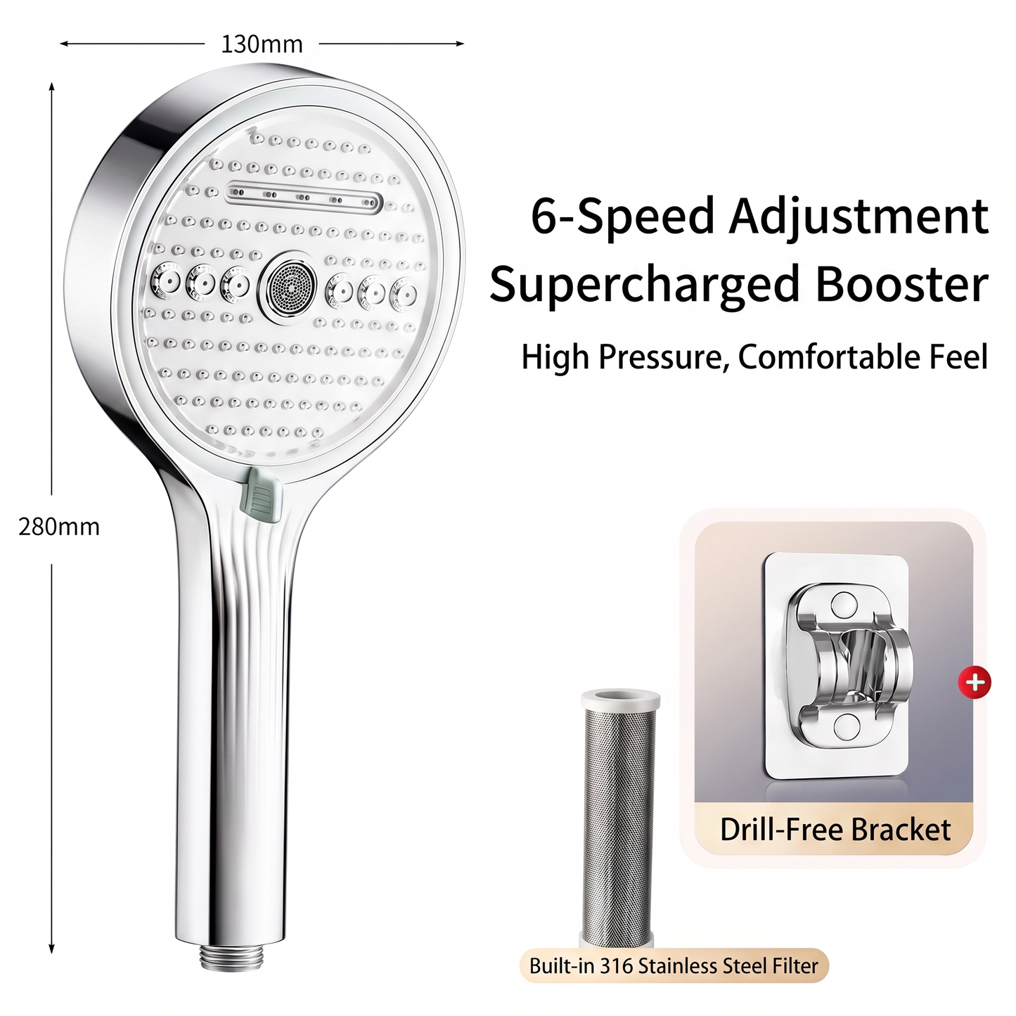 [Limited-Time 50% Off] Showerhead with filter: Enhances water pressure and purifies water quality