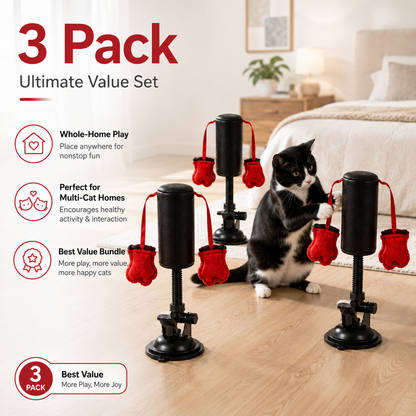 Khdnah® 🥊 Interactive Cat Boxing Toy – Catnip Punching Bag with Strong Suction Base🐱