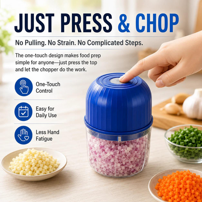 👶🥕🍎 50% OFF! Electric Mini Chopper with 3 Sharp Blades – Grind, Mince, Puree – Stainless Steel, Easy Clean