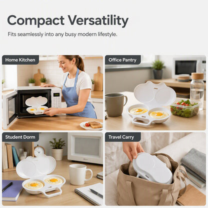 Khdnah® 🥚 50% OFF NOW! ⏱️ Microwave Egg Cooker – Perfect poached eggs in 2 mins, no oil & splash-proof – Quick, healthy & mess-free breakfast 🌿