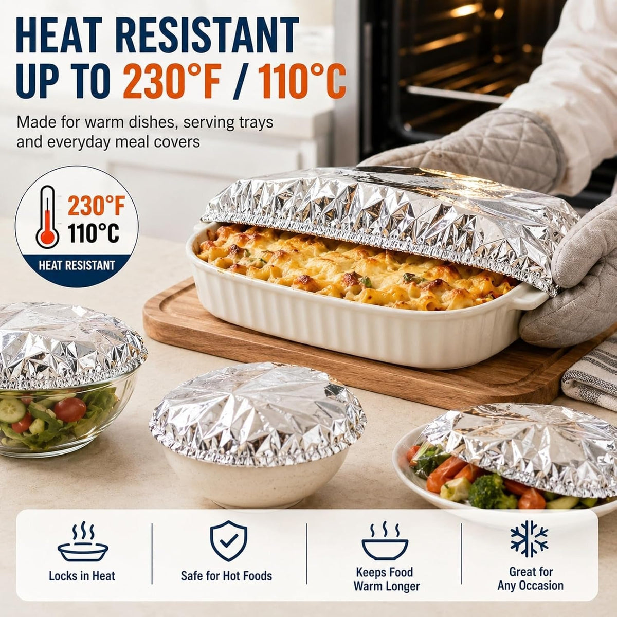 📢📢 50% OFF! ⏰【100 Pieces】 Aluminum Foil Insulating Cover