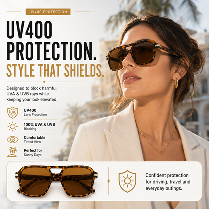 🔥 Premium Fashion Sunglasses - UV400 Protection • Polarized Lenses • Everyday Eye Comfort