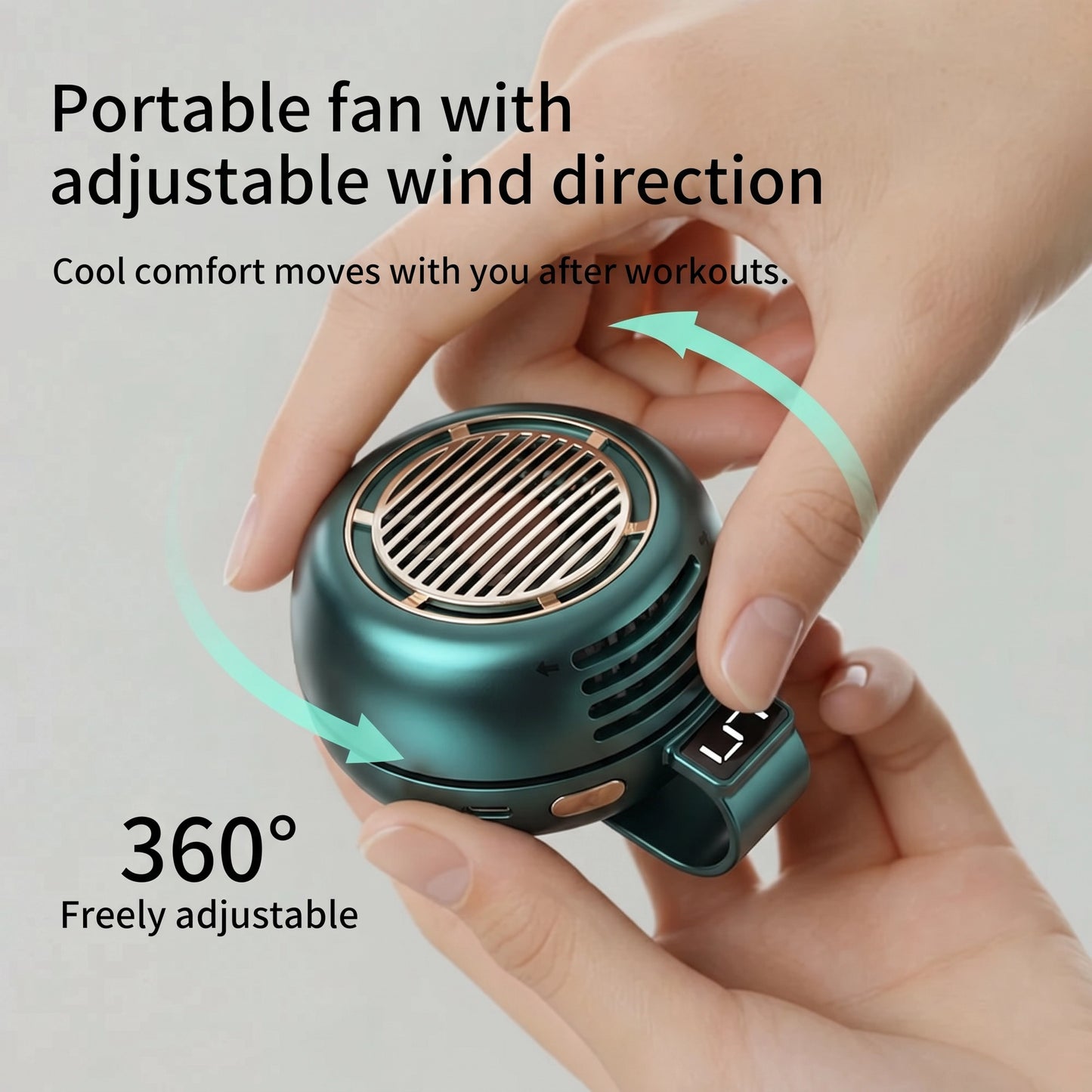 🌞Cooling Redefined:❄️ Powerful Airflow, All-Day Battery & Hands-Free🔋.