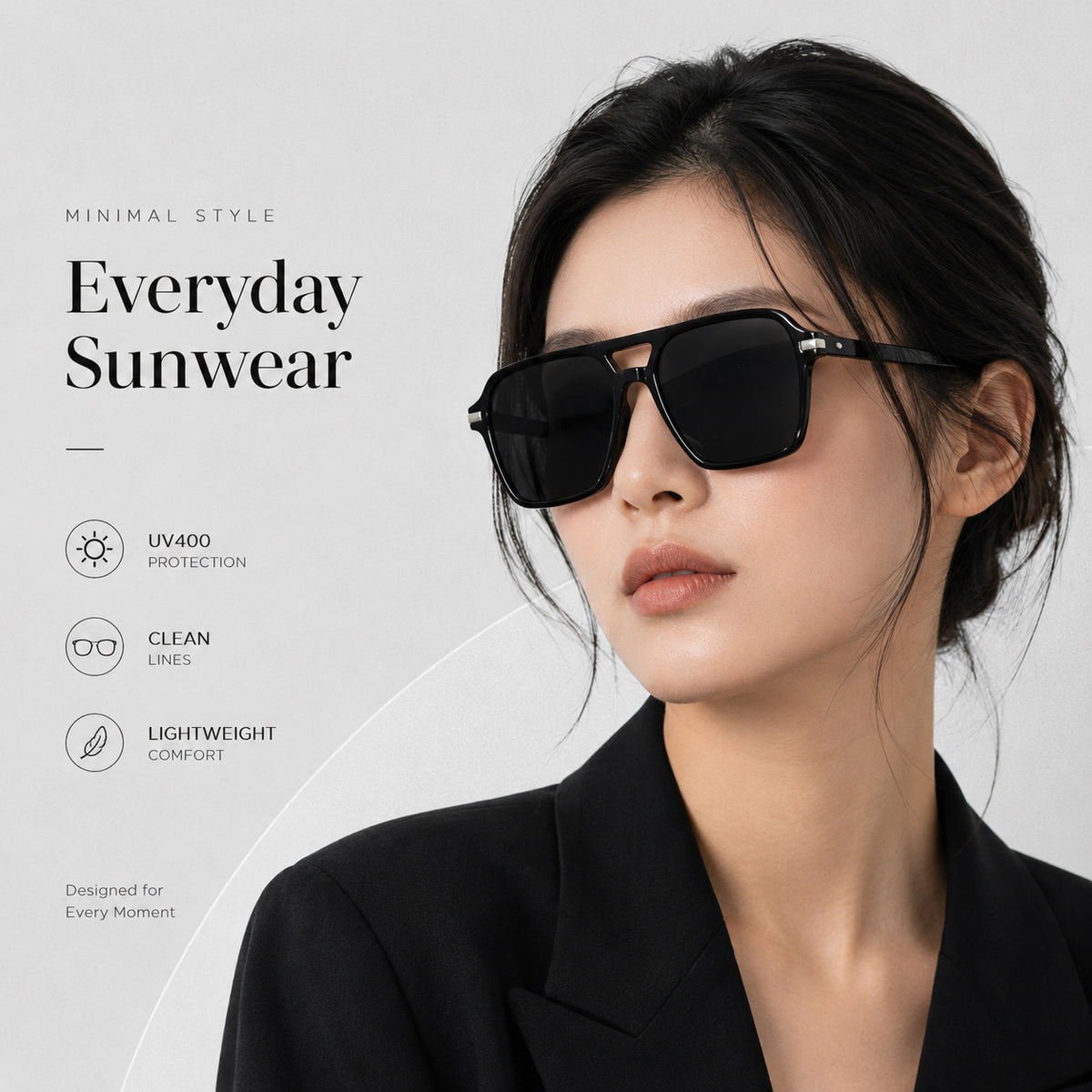 🔥 Premium Fashion Sunglasses - UV400 Protection • Polarized Lenses • Everyday Eye Comfort
