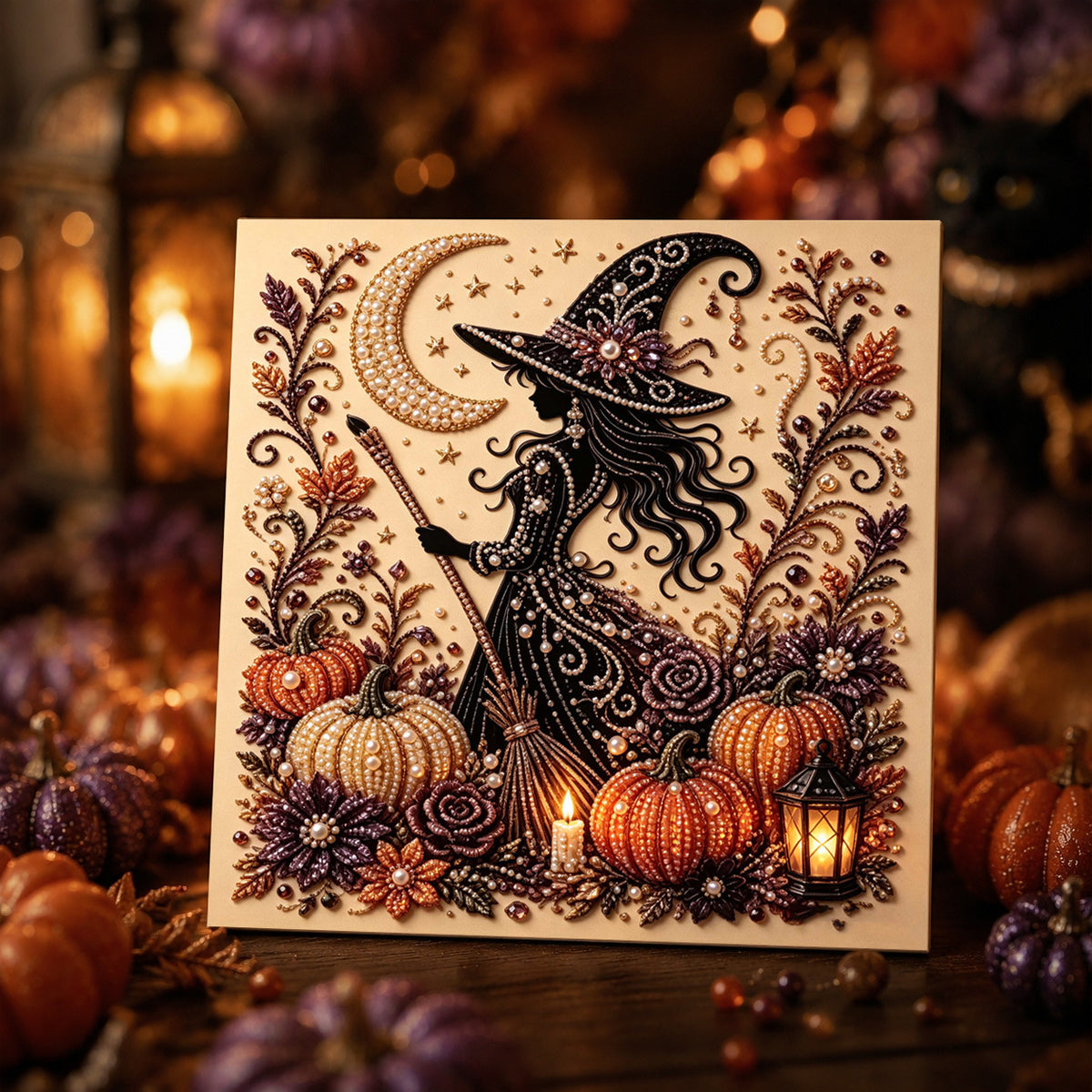 🔥HALLOWEEN SALE 👻✨ Halloween Pearl Art DIY Kit – Turn Tiny Pearls into Spooky-Cute Magic