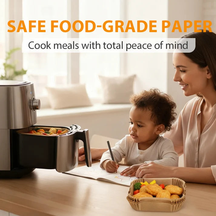 🍟 Air Fryer Paper Liners – Clean Cooking Made Easy ✨