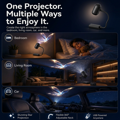 SVASP™360° Flexible Star Projector & Ambient Night Light (HD Optics Series)
