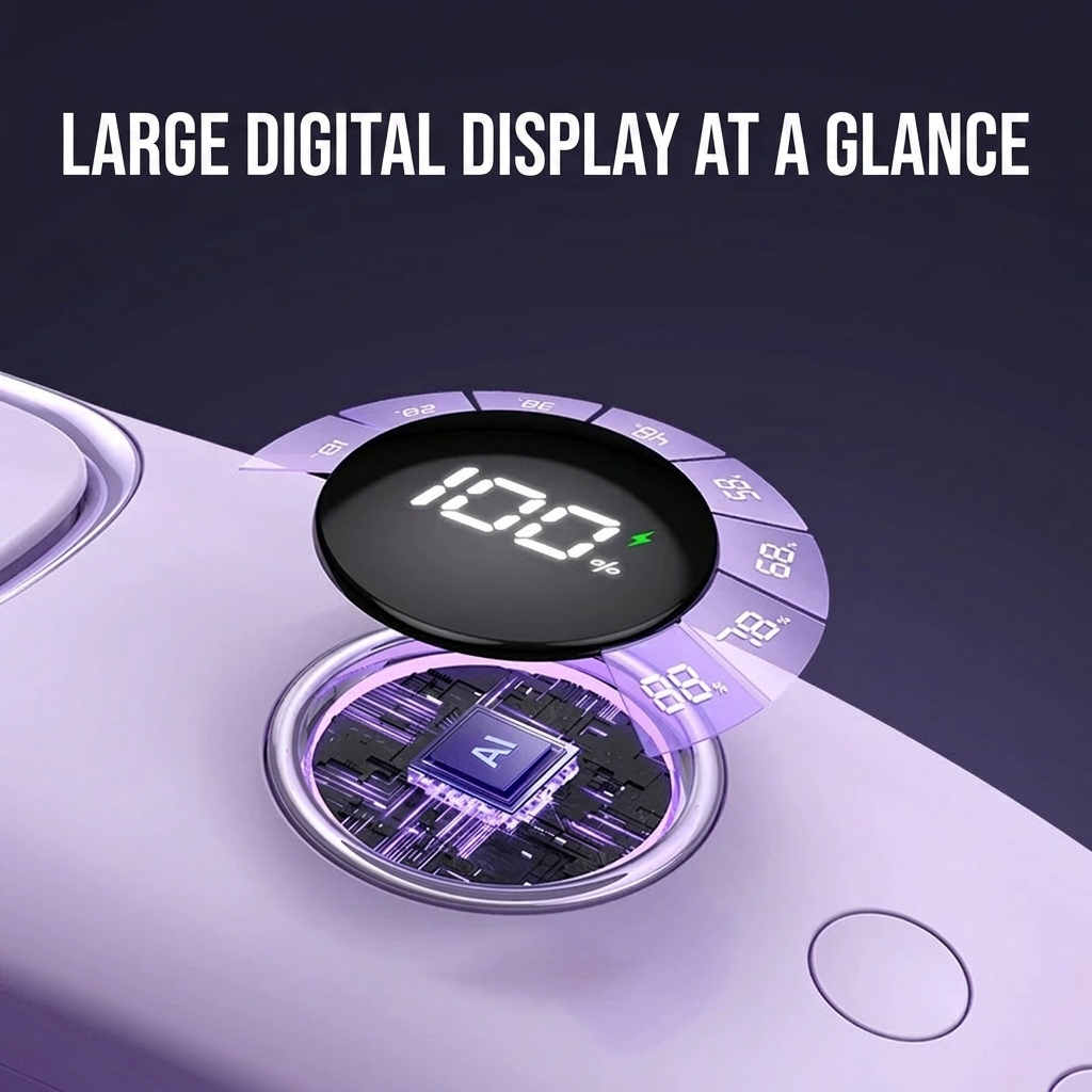 Semiconductor Cooling Neck Air Conditioner with LED Display | Long Battery Life Wearable Fan