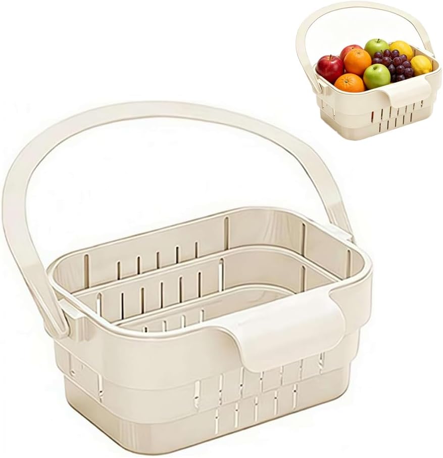 Kitchen Strainer and Vegetable Drain Basket—Foldable for Easy Storage