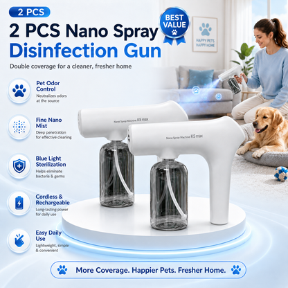🥳 2026 HOT OFFER – 50% OFF! 🚗🏠 Cordless Nano Spray Gun – Adjustable Mist, 380 ml Tank & Versatile Use – Perfect for Disinfection, Dust Cleaning and Car Care 🔫