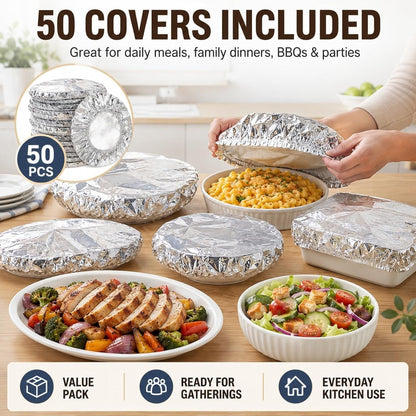 📢📢 50% OFF! ⏰【100 Pieces】 Aluminum Foil Insulating Cover