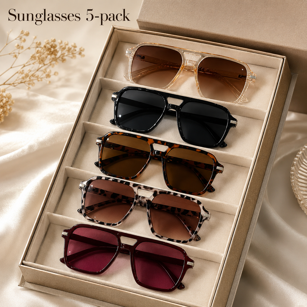 🔥 Premium Fashion Sunglasses - UV400 Protection • Polarized Lenses • Everyday Eye Comfort