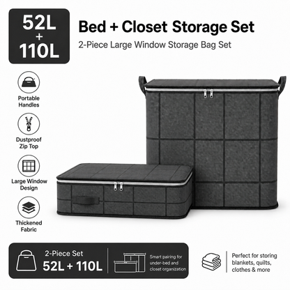 Giant storage bag – instantly enjoy a clean and organized home.