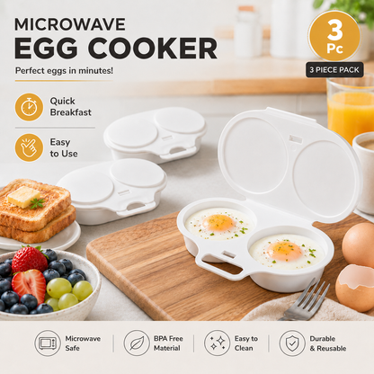 Khdnah® 🥚 50% OFF NOW! ⏱️ Microwave Egg Cooker – Perfect poached eggs in 2 mins, no oil & splash-proof – Quick, healthy & mess-free breakfast 🌿