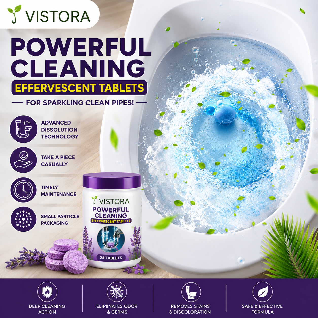 🔥Liapu Powerful Drain Cleaner | 99% Antibacterial Solution, Dissolves 200+ Clogs & Safely Cleans Pipes