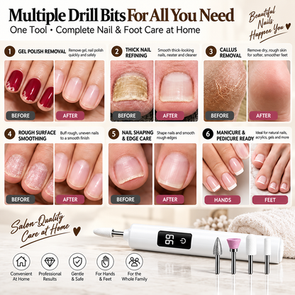 ✨ Exclusive 40% OFF Add-On—Ivanoire® Professional Electric Nail Drill Kit - Digital Speed Manicure & Pedicure system