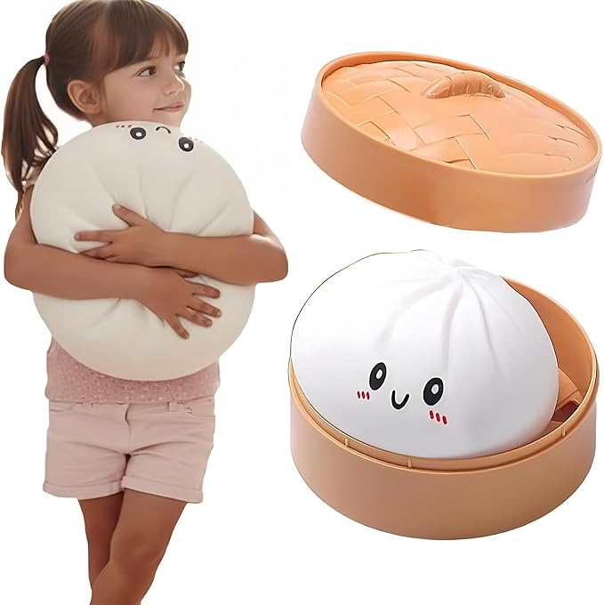 😋12PCS Cute Big Bun Squishy Toys – Super Soft Stress Relief Fidget Set 🍞✨