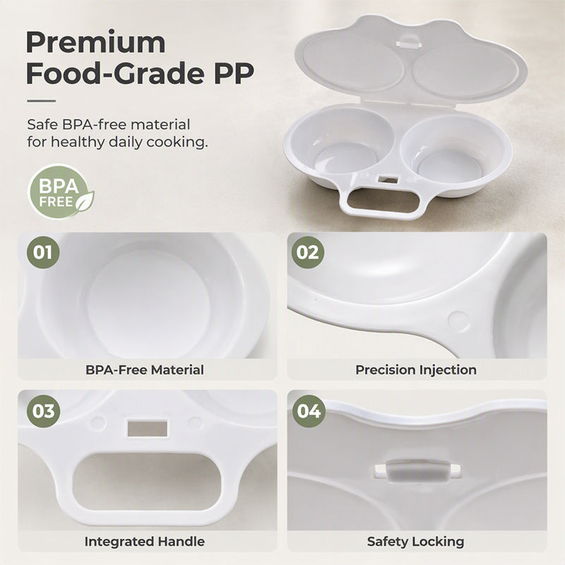 Khdnah® 🥚 50% OFF NOW! ⏱️ Microwave Egg Cooker – Perfect poached eggs in 2 mins, no oil & splash-proof – Quick, healthy & mess-free breakfast 🌿