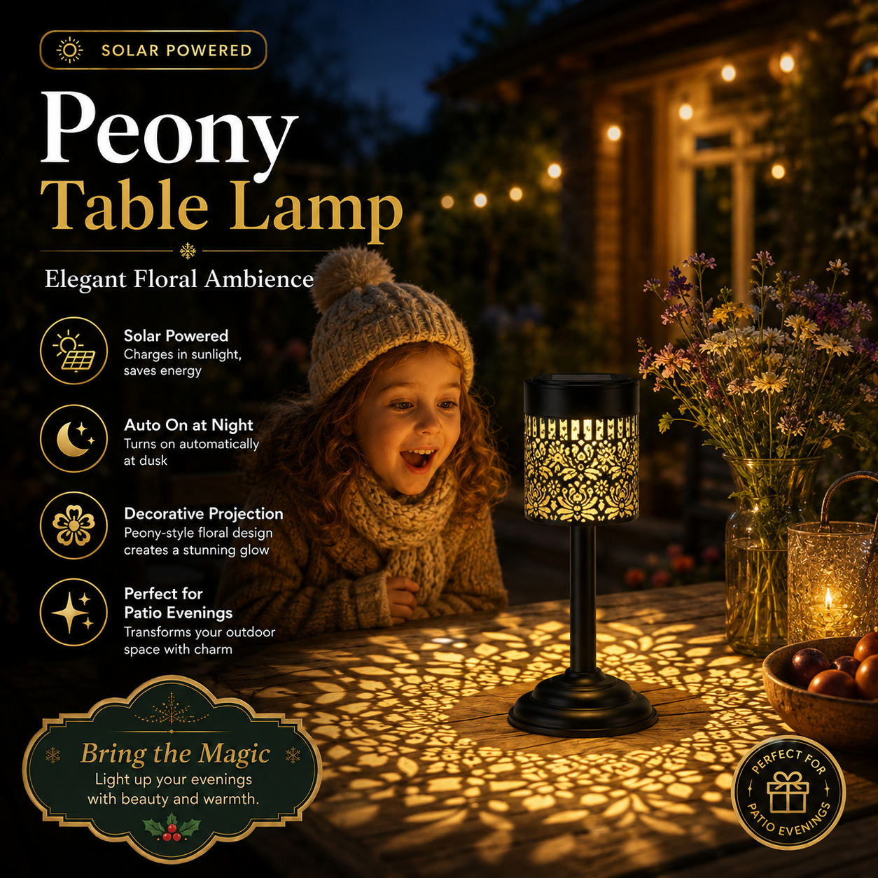 🏡🌈 Mandala Solar Wall Lamp – Magical Patio Night Ambience