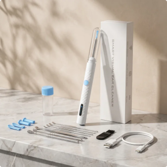 High-tech Visual Ear Scoop, Smart Temperature Control System, 9-Piece Cleaning Set with Free Gift