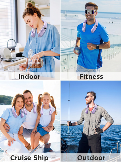 High-Tech Semiconductor-Cooled Portable Air Conditioner, 5-Speed Portable Air Fan, Extra-Long Battery Life / Smart Digital Display / Quiet Operation
