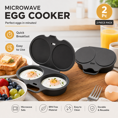 Khdnah® 🥚 50% OFF NOW! ⏱️ Microwave Egg Cooker – Perfect poached eggs in 2 mins, no oil & splash-proof – Quick, healthy & mess-free breakfast 🌿