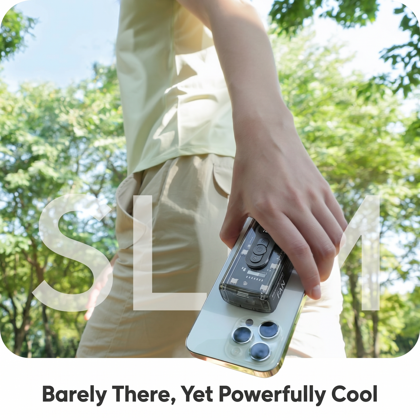 Next-Gen Cyberpunk Pocket AC 🧊| 12H Chilled Breeze | Transparent TEI Fan & Light ⚡️